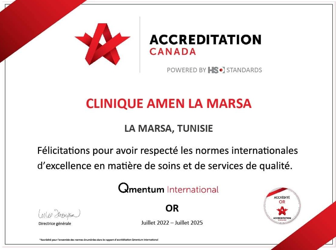 Accreditation Canada Clinique Amen La Marsa